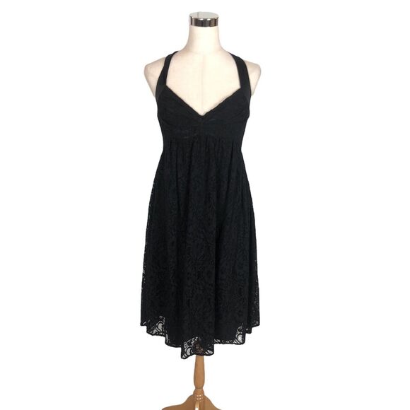Calvin Klein Black Lace Sweatheart Sleeveless Dress Women's Size 6 - Picture 1 of 7